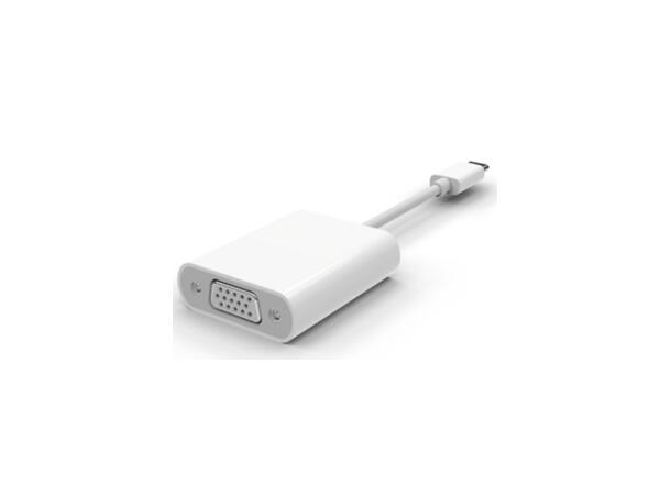 LinkIT USB-C 3.1 VGA Female adapter Gen 1| 4K @ 30Hz| white 5cm cable| White 
