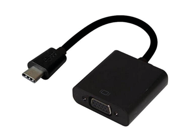 LinkIT USB-C 3.1 VGA Female adapter Gen 1| 4K @ 30Hz| black 5cm cable 