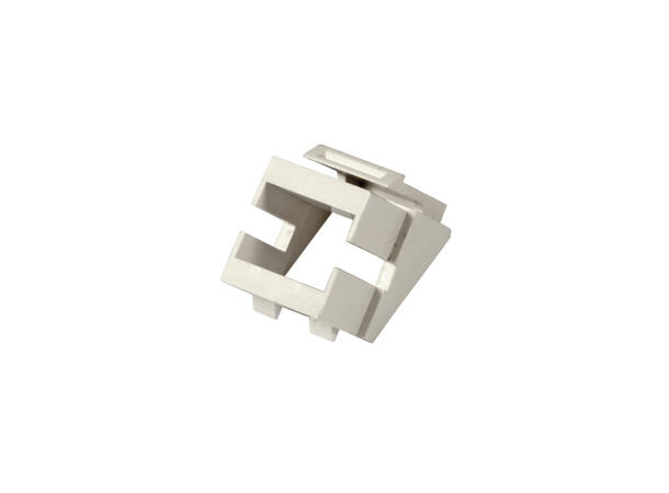 LinkT Keystone Frame for fiber adapters White for LC Duplex adapters 