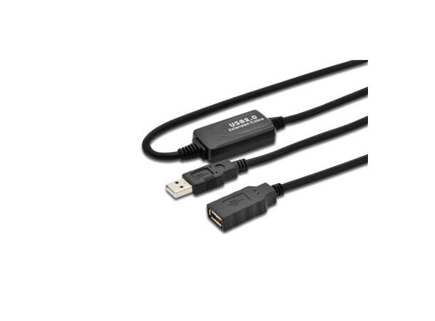 LinkIT USB 2.0 forl aktiv 25 meter Aktiv forlenger med fast kabel. Han-hun 
