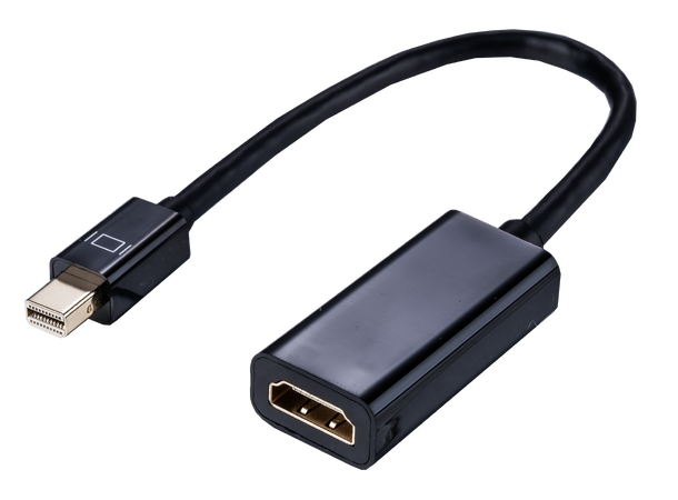 LinkIT MiniDP to HDMI Black adapter 0.2m cable DP 1.1 4K x 2K @ 60Hz PC / MA 