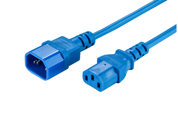 LinkIT Power Cable C13/C14 Blue 0.5m PVC | 3 x 1.00 mm² 